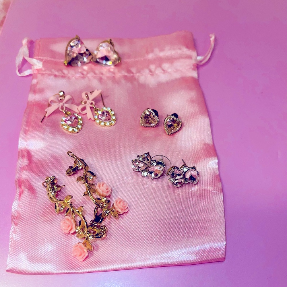 Pink earrings